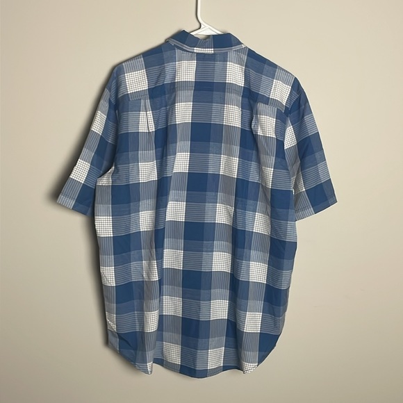 Orvis Men’s Blue & White Plaid Button Down short sleeve Shirt- XL - Picture 5 of 14